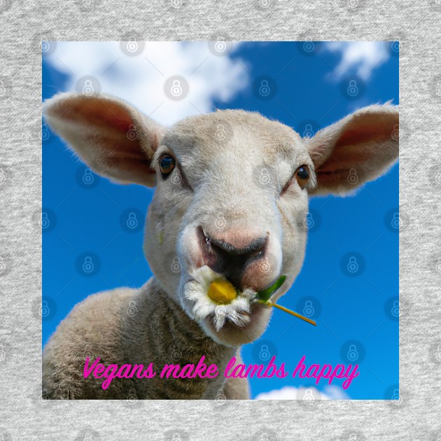 Vegans make lambs happy by fizzy121design